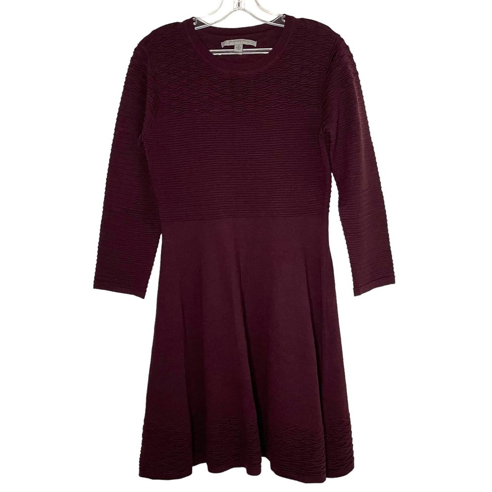 Marc New York by Andrew Marc Fit and Flare Burgundy Dress Women's Size M
